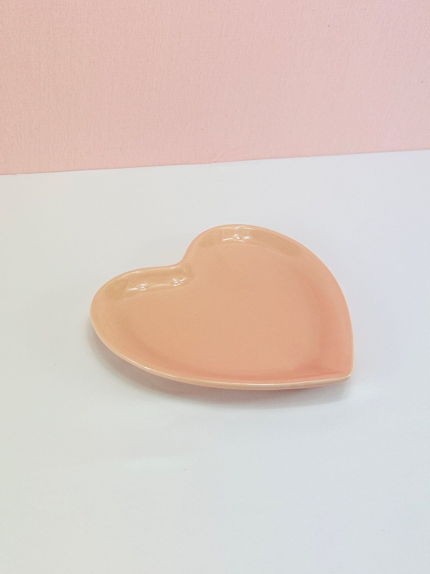 Pink Ceramic Heart Plate image 0
