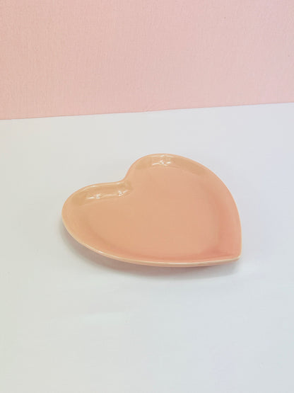 Pink Ceramic Heart Plate image 0