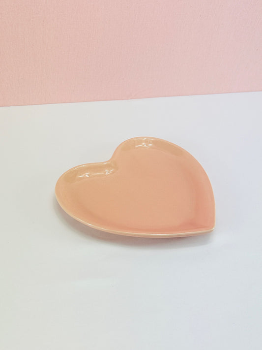 Pink Ceramic Heart Plate image 0