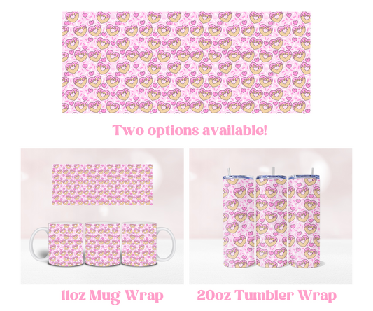 Cookie Heart Seamless - Pre Printed Sublimation 11oz or 20oz Wrap image 0