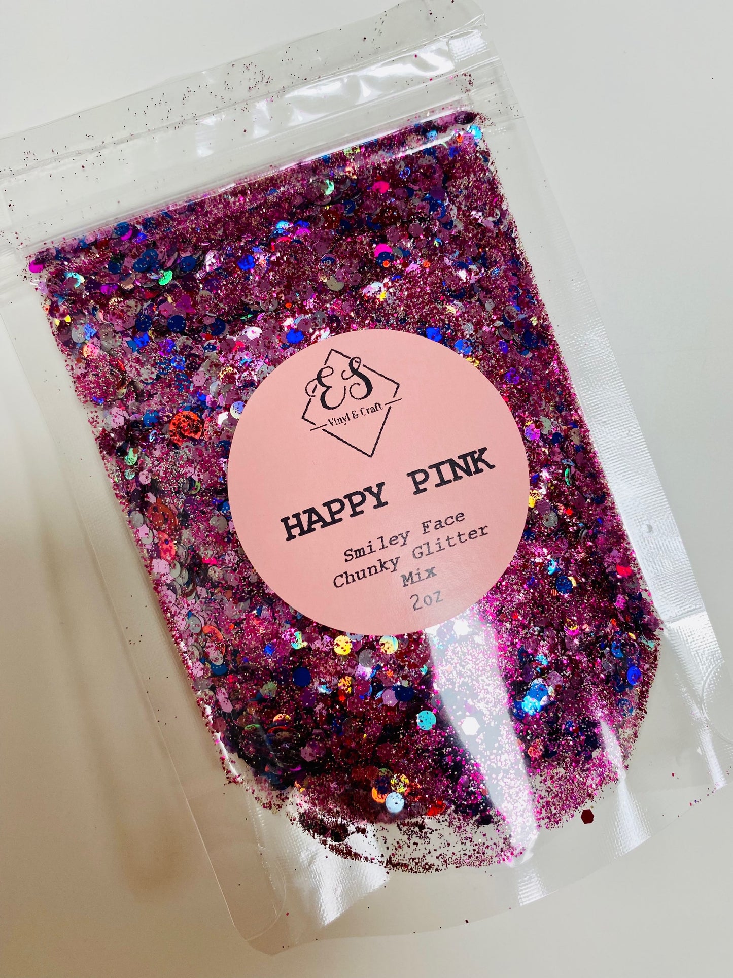 Happy Pink - Holographic Chunky Glitter Mix - PLEASE READ DESCRIPTION! image 0