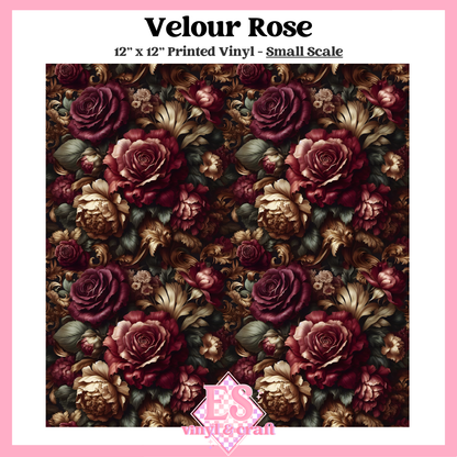 Velour Rose - Small or Large Scale Options - 12" x 12" Sheet image 1