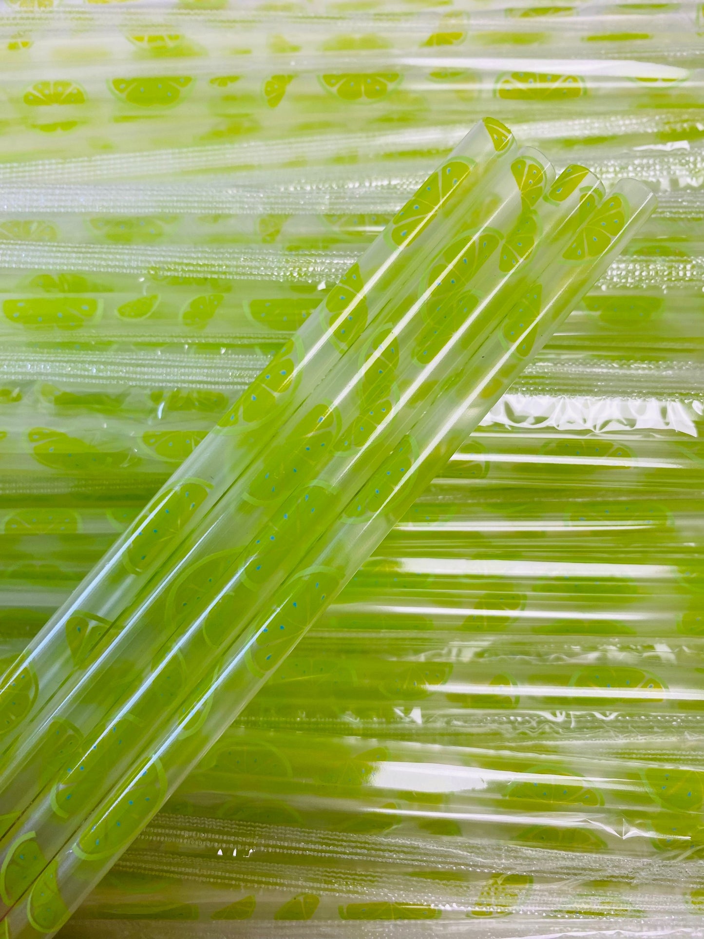 Lime Green Clear Straw image 0