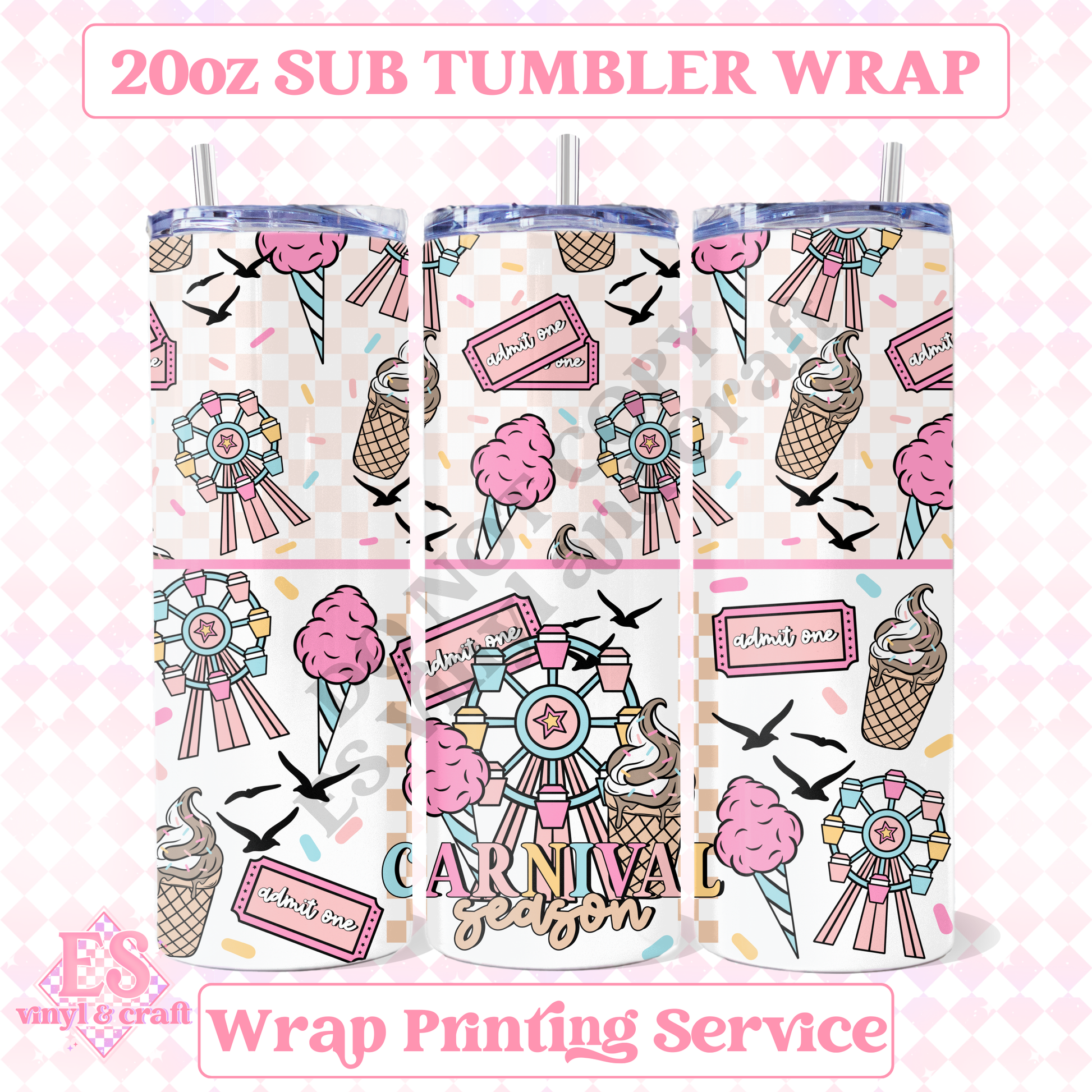 Carnival Season - Full 20oz Tumbler Sublimation Print image 0