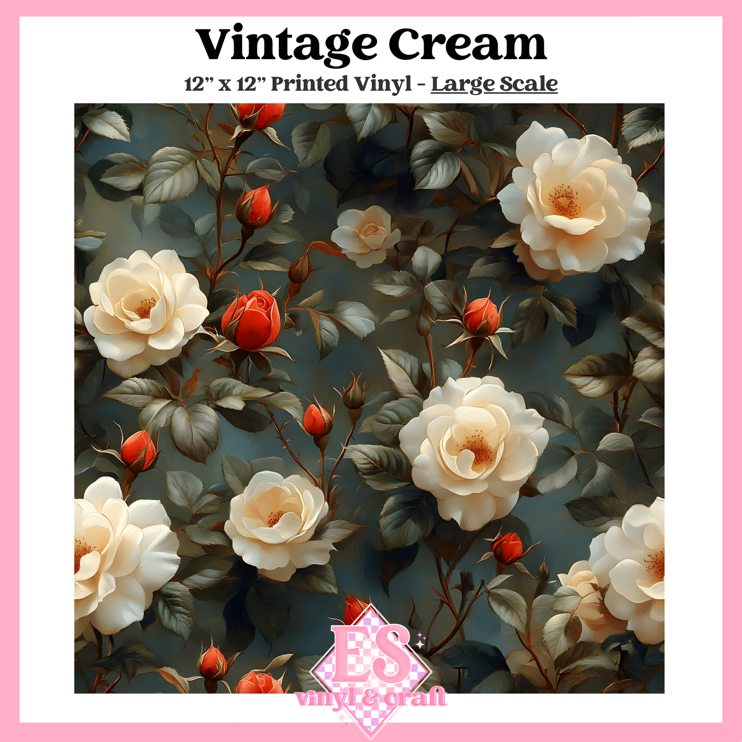Vintage Cream - Small or Large Scale Options - 12" x 12" Sheet image 2