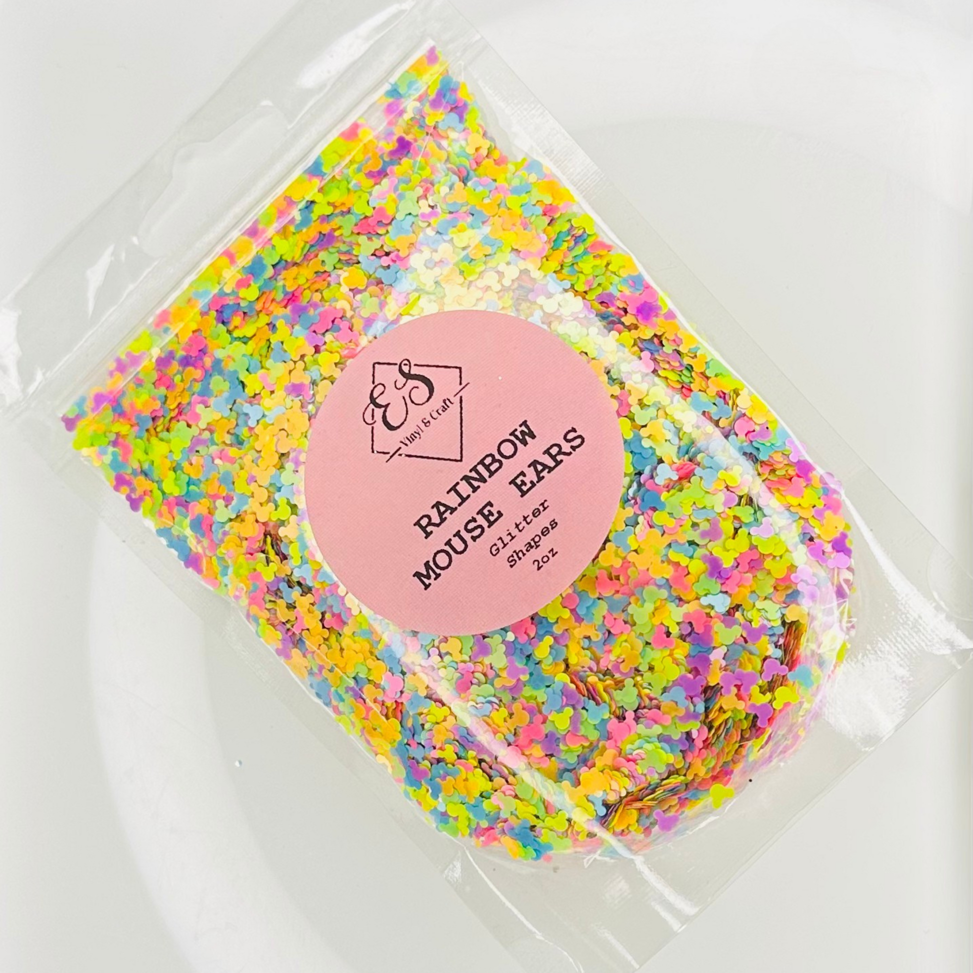 Rainbow Mouse Ears - Glitter Shapes Chunky Glitter Mix image 0