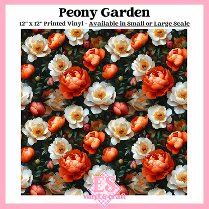 Peony Gardem - Small or Large Scale Options - 12" x 12" Sheet image 0