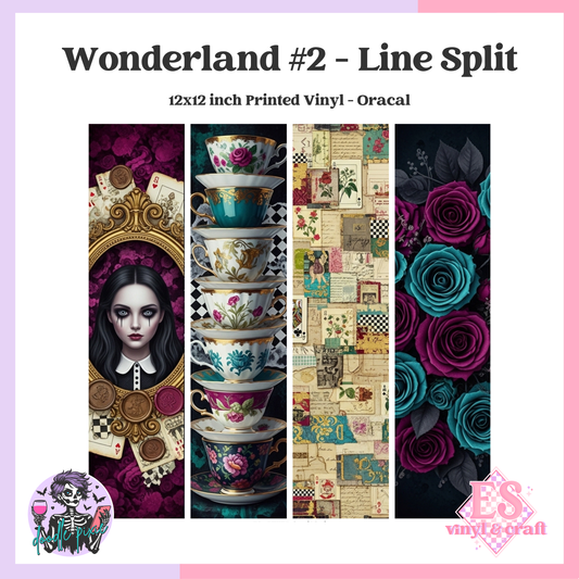 Wonderland #2 - Line Split 12" x 12" Printed Vinyl image 0