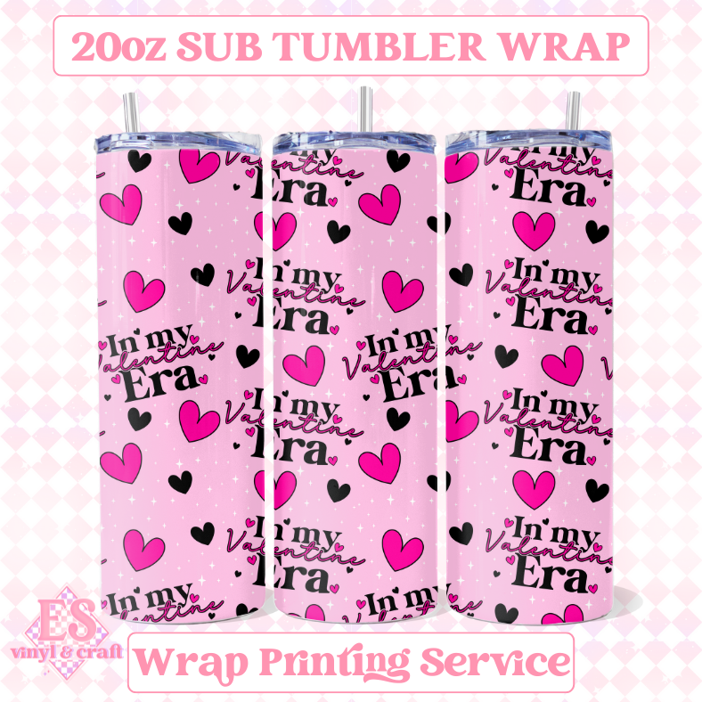 In my Valentine's Era - Full 20oz Tumbler Sublimation Print image 0