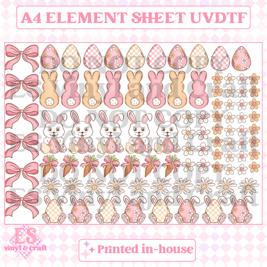 Easter 3 Element Sheet - UVDTF (A4 Sheet) 210mm x 300mm image 0