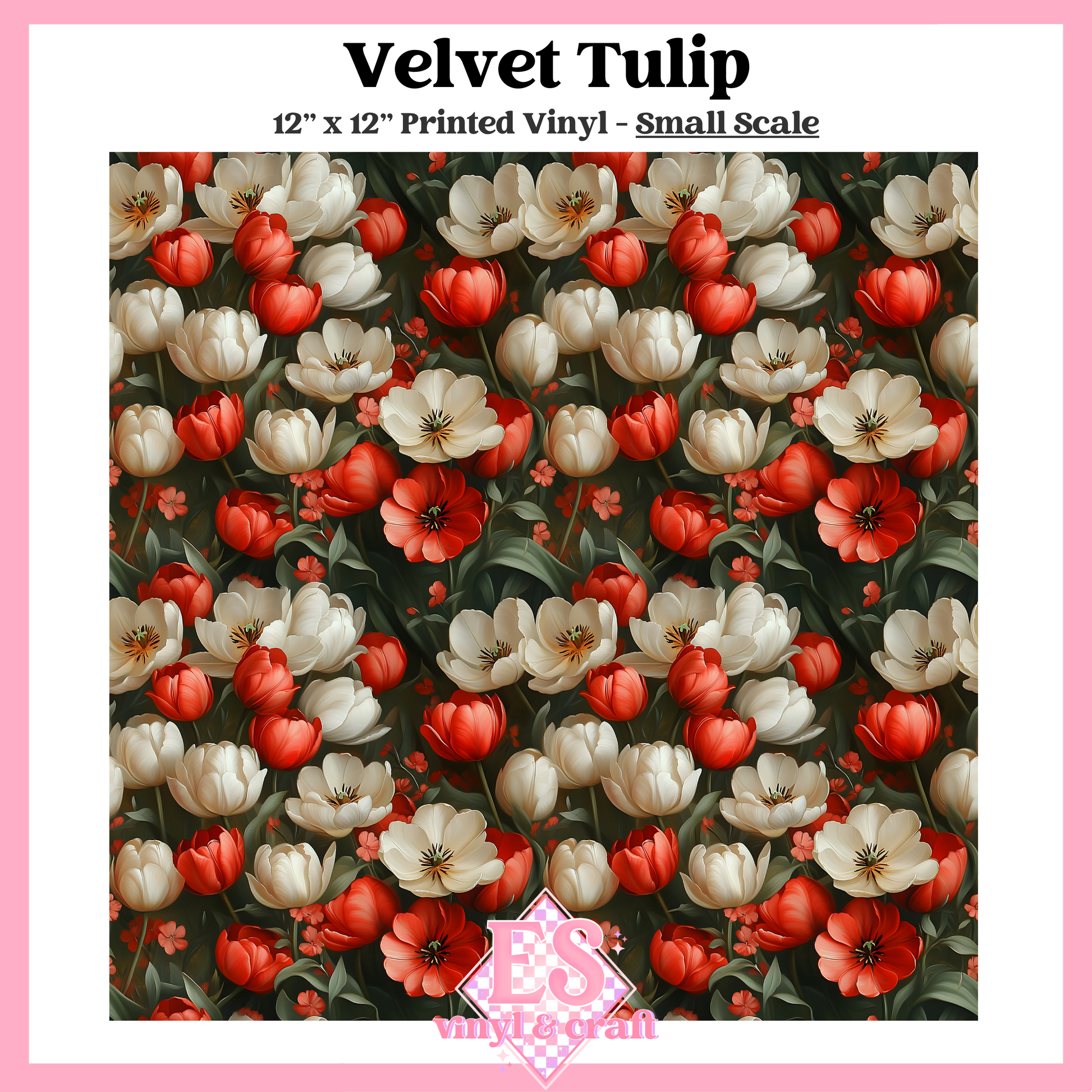 Velvet Tulip - Small or Large Scale Options - 12" x 12" Sheet image 1