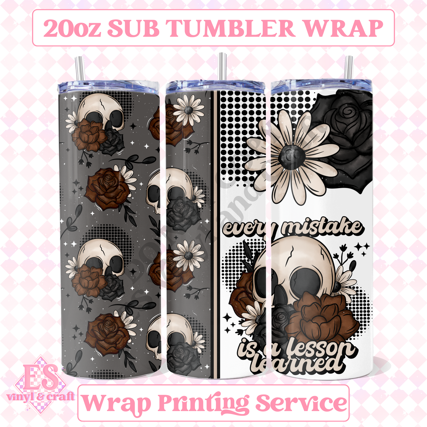 Every Mistake - Full 20oz Tumbler Sublimation Print image 0