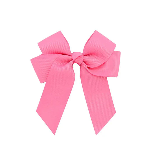 Hair Bow Clip 4" - Pink image 0