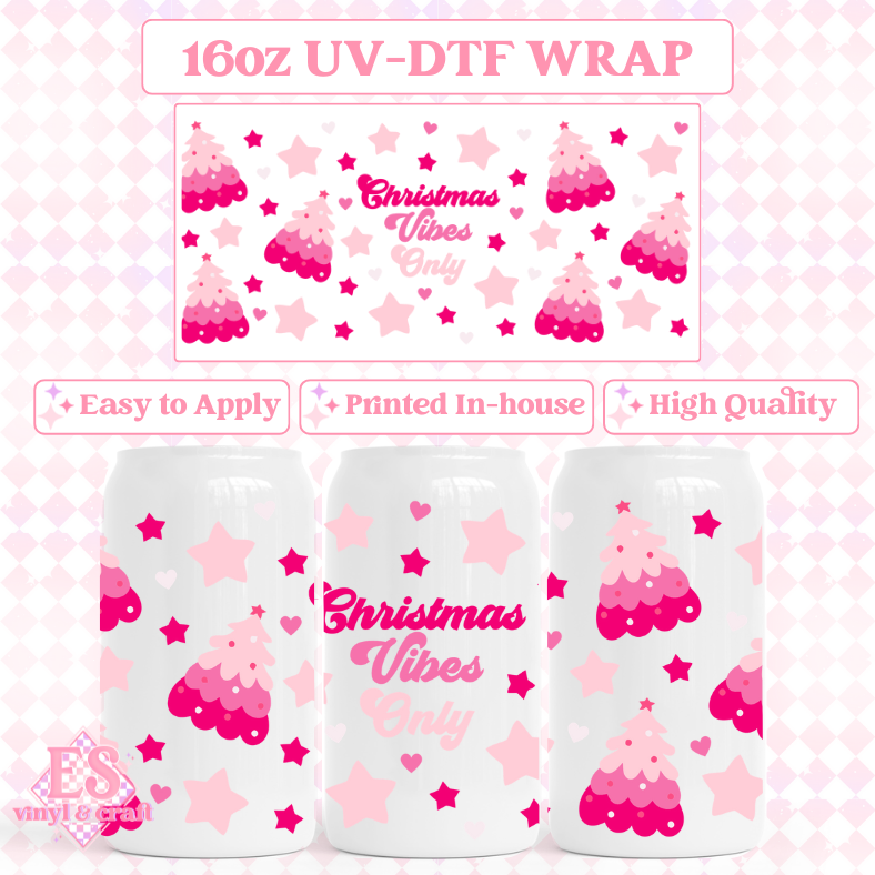 Christmas - 16oz Beer Can / Libbey UV-DTF Transfers image 12