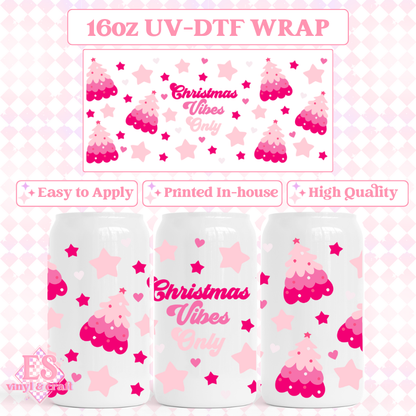 Christmas - 16oz Beer Can / Libbey UV-DTF Transfers image 12