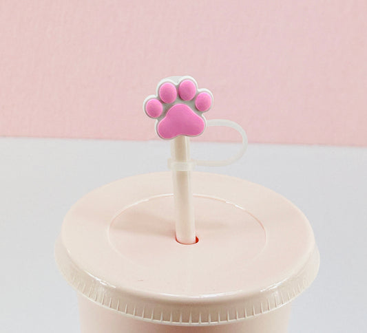 Pink Paw - Straw Topper image 0
