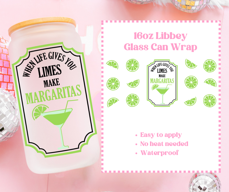 Cocktail 16oz Beer Can / Libbey UV-DTF Transfer image 2