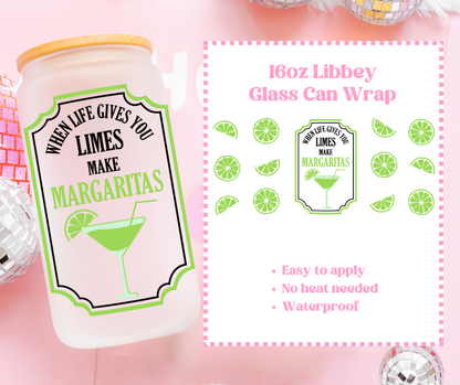 Cocktail 16oz Beer Can / Libbey UV-DTF Transfer image 2