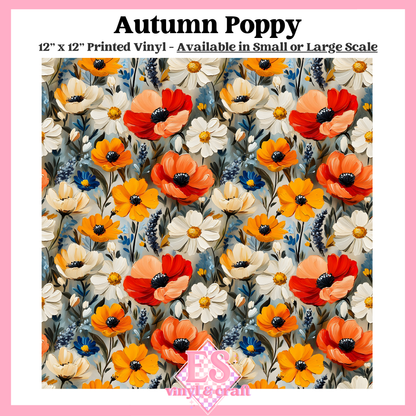 Autumn Poppy - Small or Large Scale Options - 12" x 12" Sheet image 0