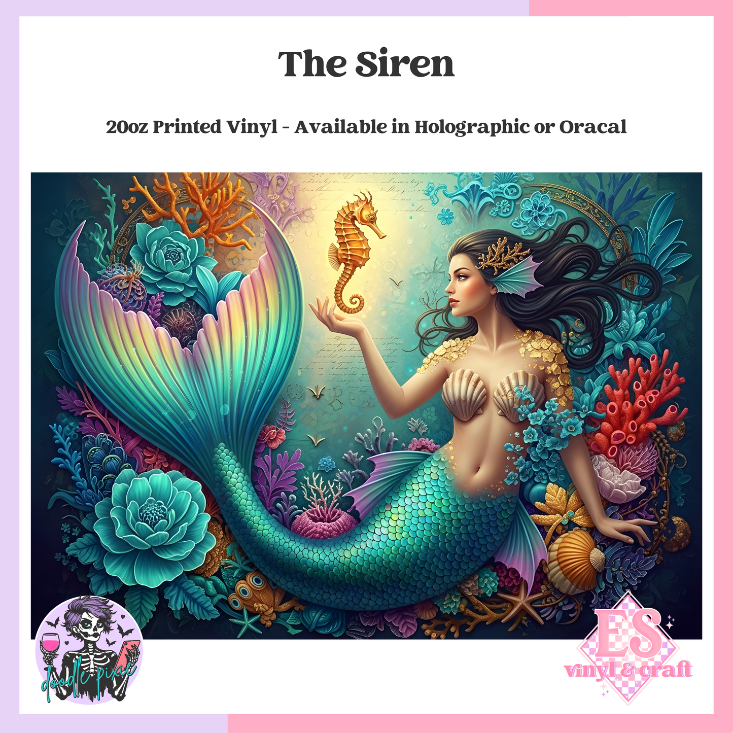 The Siren - 20oz Printed Tumbler Self Adhesive Vinyl image 0