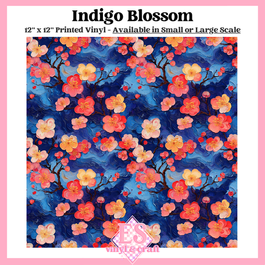 Indigo Blossom - Small or Large Scale Options - 12" x 12" Sheet image 0