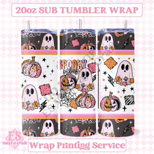 Spooky Vibes - Full 20oz Tumbler Sublimation Print image 0