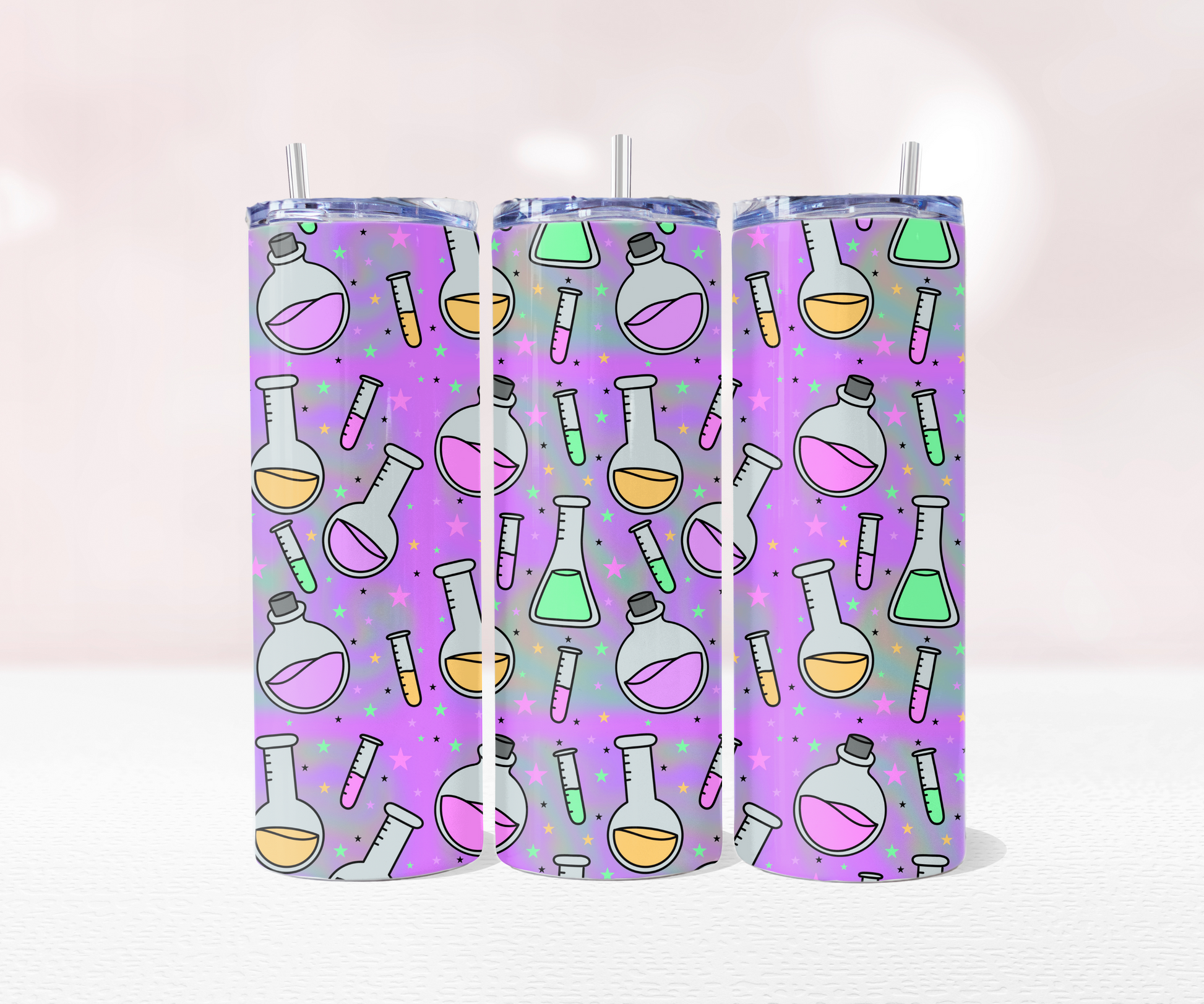 Chemistry - Full 20oz Tumbler Sublimation Ready To Print image 0