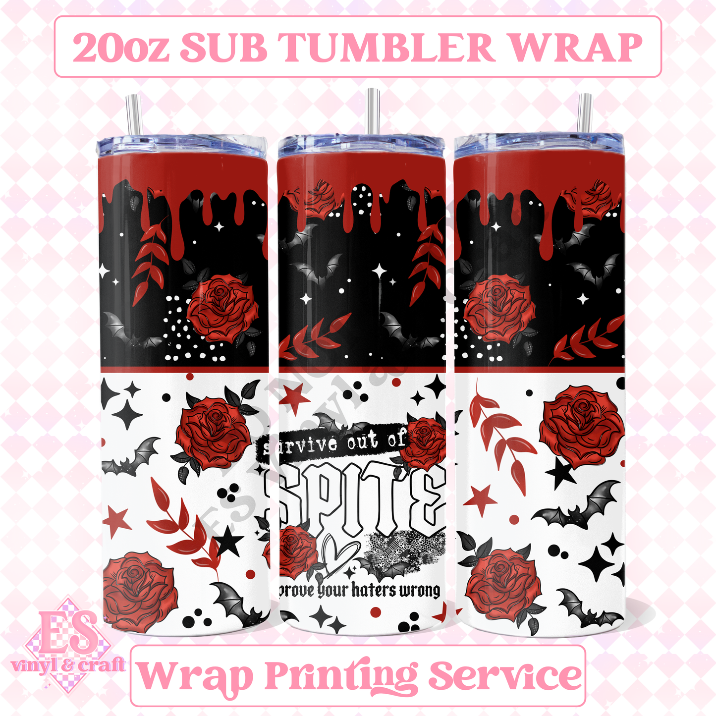 Survive Out Of Spite - Full 20oz Tumbler Sublimation Print image 0