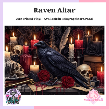 Raven Altar - 20oz Printed Tumbler Self Adhesive Vinyl image 0