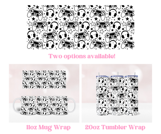 Gamer P Seamless - Pre Printed Sublimation 11oz or 20oz Wrap image 0