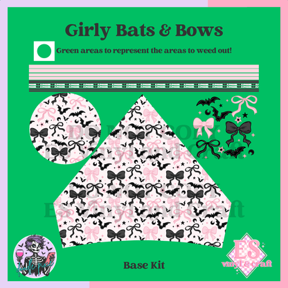 Girly Bats & Bows - 24oz Snowglobe Wrapper Kit image 4