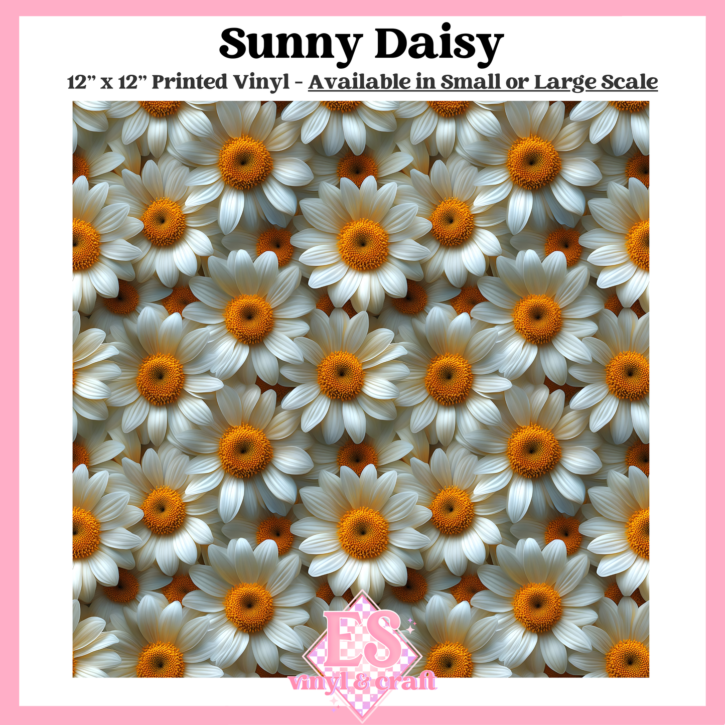 Sunny Daisy - Small or Large Scale Options - 12" x 12" Sheet image 0