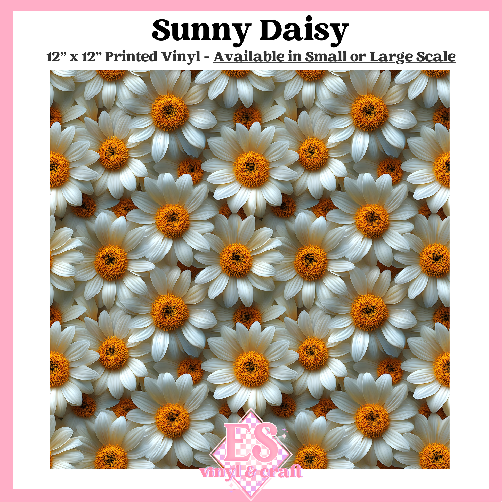 Sunny Daisy - Small or Large Scale Options - 12" x 12" Sheet image 0
