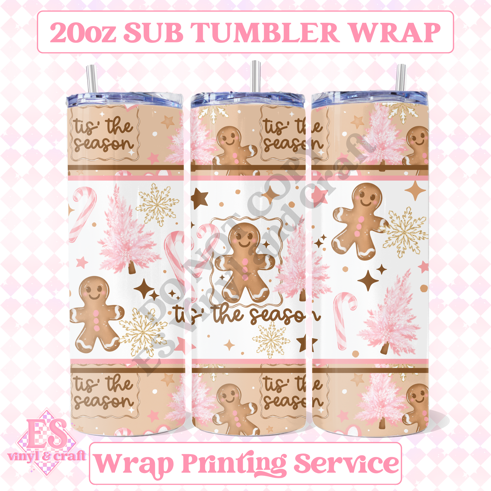 Tis The Season - Full 20oz Tumbler Sublimation Print image 0