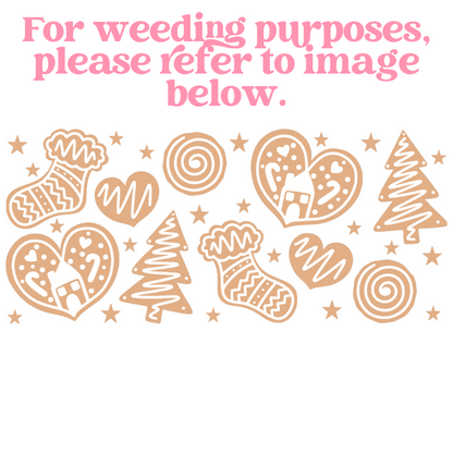Gingerbread Cookie - 16oz Beer / Libbey Can Wrap Holographic Vinyl image 2
