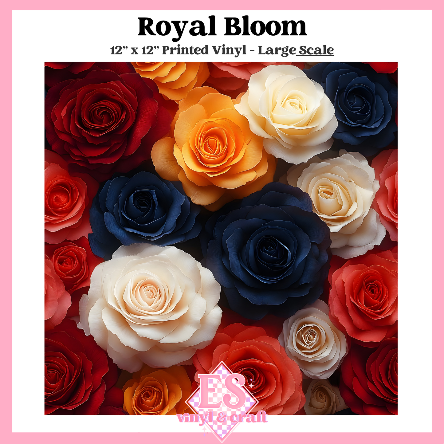 Royal Bloom - Small or Large Scale Options - 12" x 12" Sheet image 2