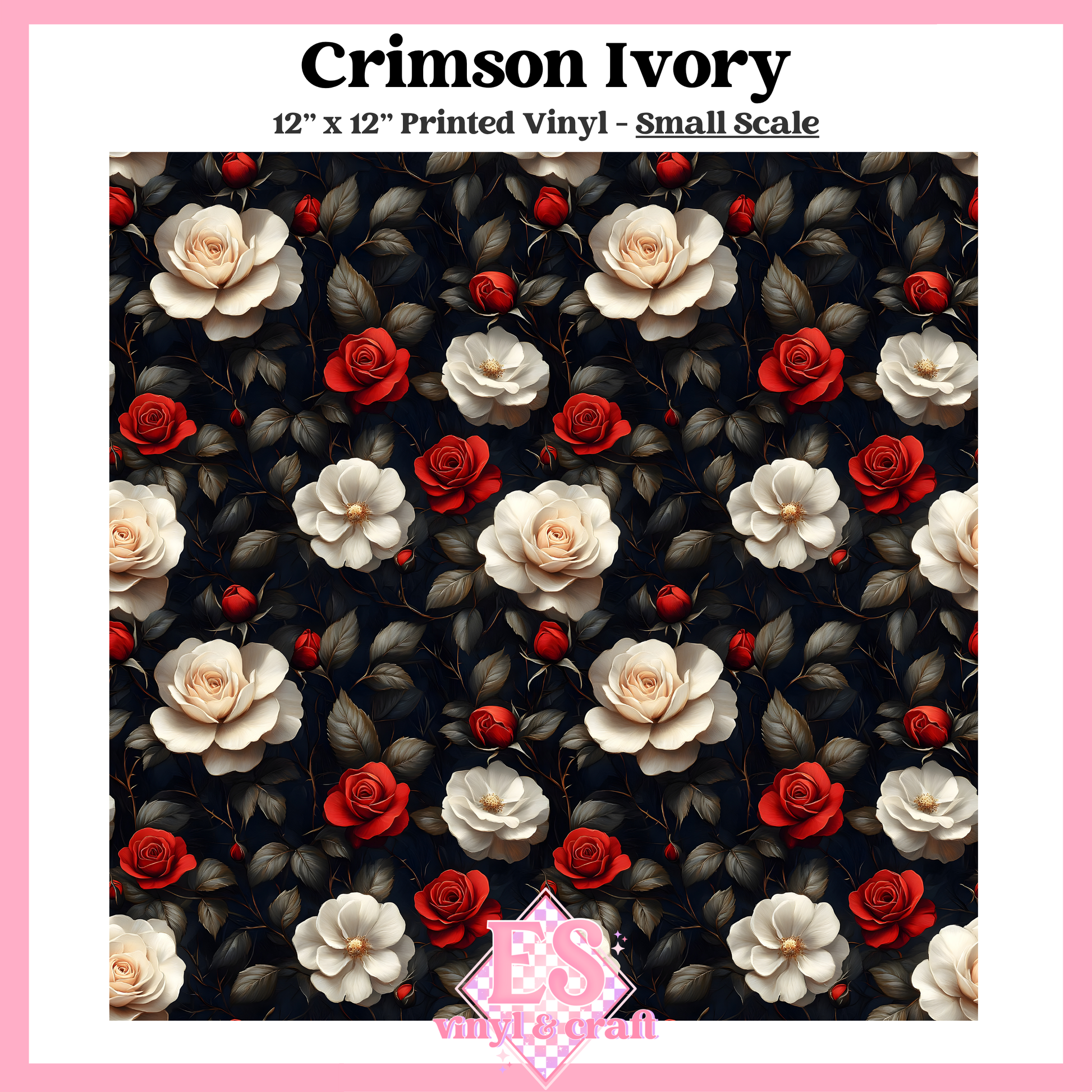 Crimson Ivory - Small or Large Scale Options - 12" x 12" Sheet image 1