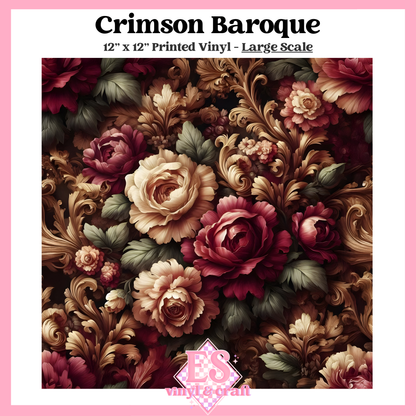 Crimson Baroque - Small or Large Scale Options - 12" x 12" Sheet image 2