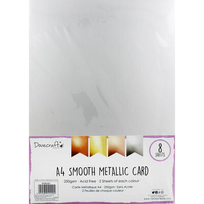 Dovecraft Smooth Metallic Card 250gsm - 8 Sheets image 0