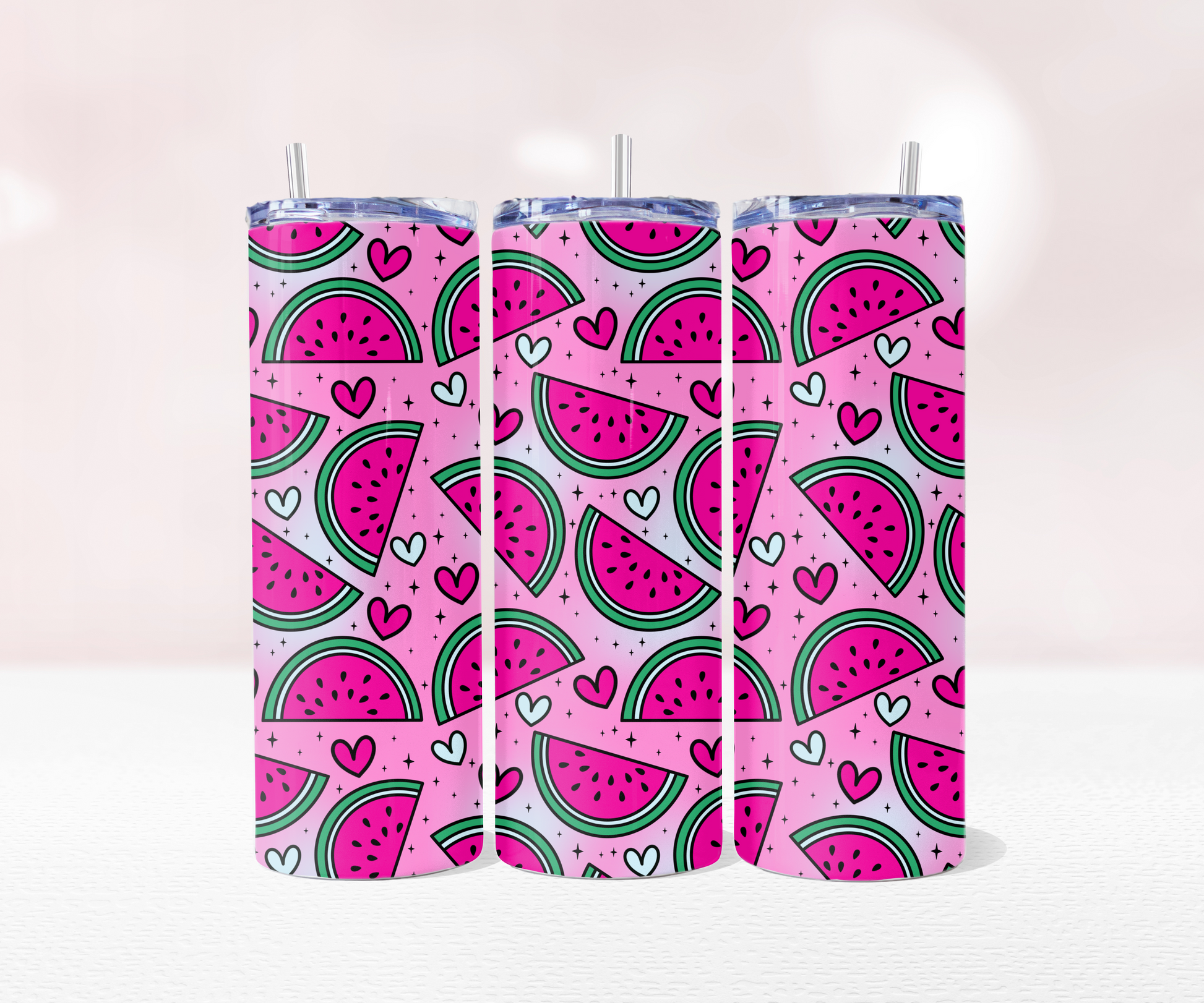 Watermelon - Full 20oz Tumbler Sublimation Ready To Print image 0