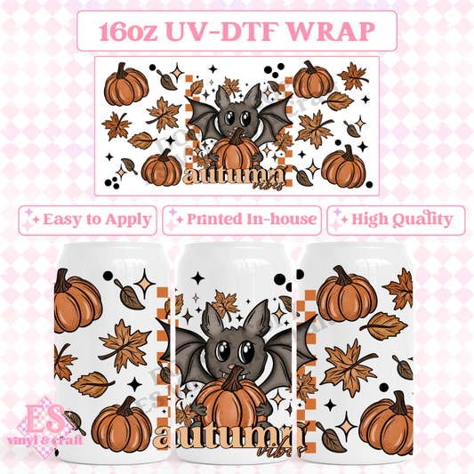 Autumn Vibes - 16oz Beer Can / Libbey UV-DTF image 0