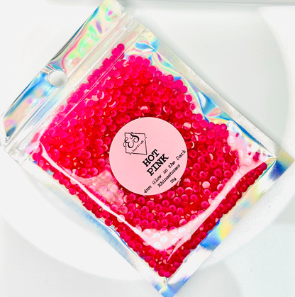 Hot Pink - Glow in the Dark Resin Rhinestones (3mm, 4mm & 5mm) image 1