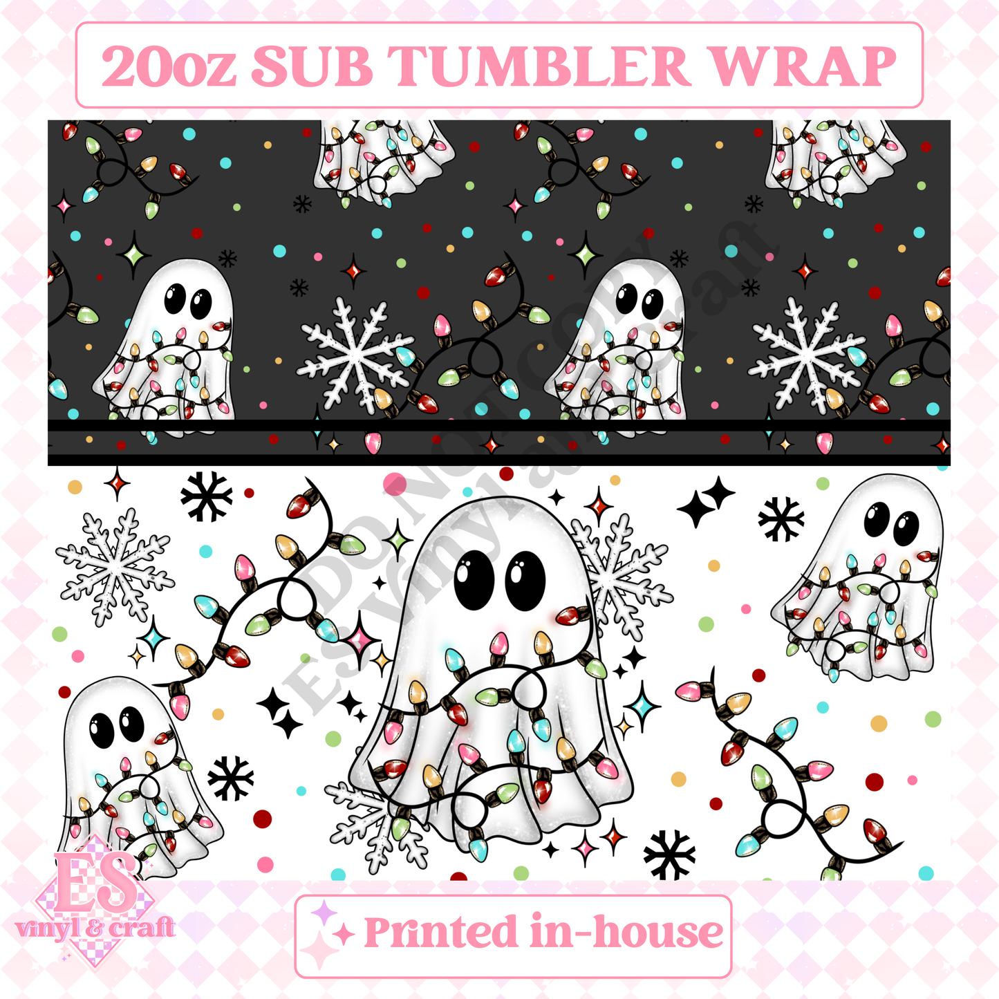 Ghost Lights - Full 20oz Tumbler Sublimation Print image 1