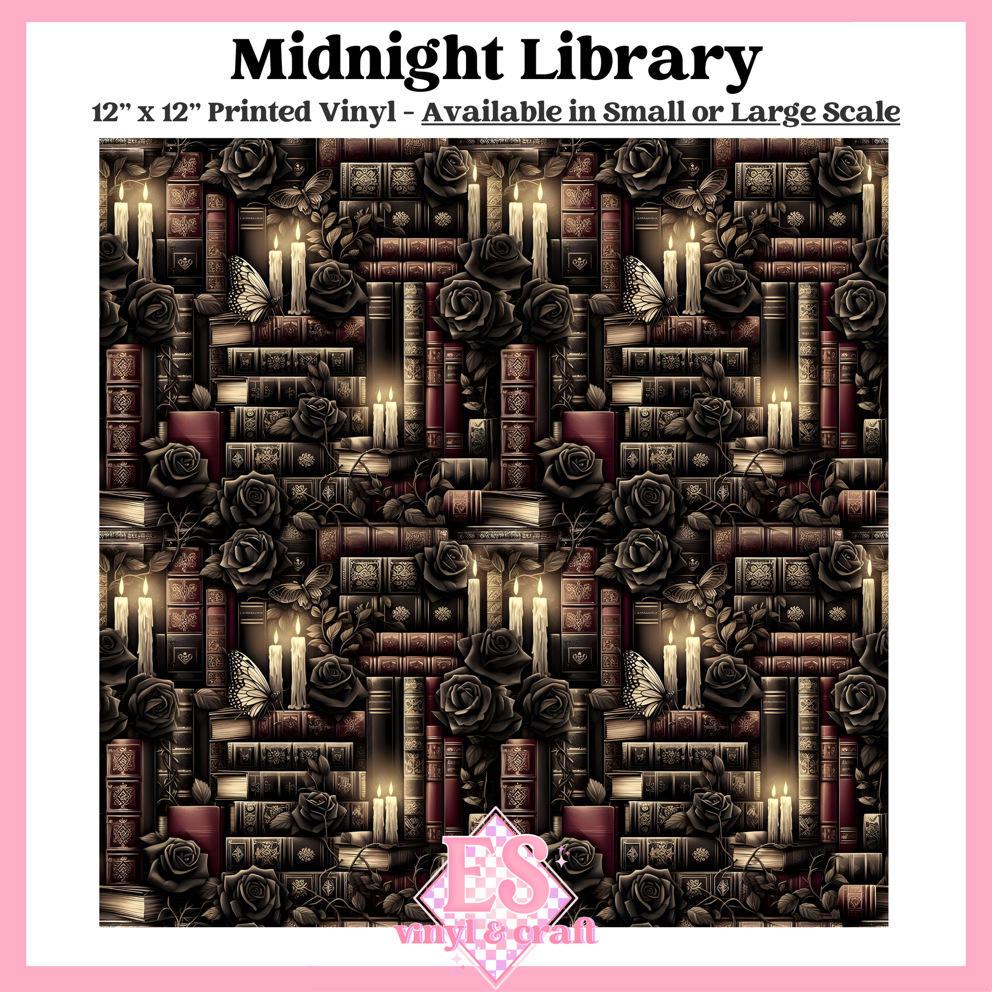 Midnight Library - Small or Large Scale Options - 12" x 12" Sheet image 0