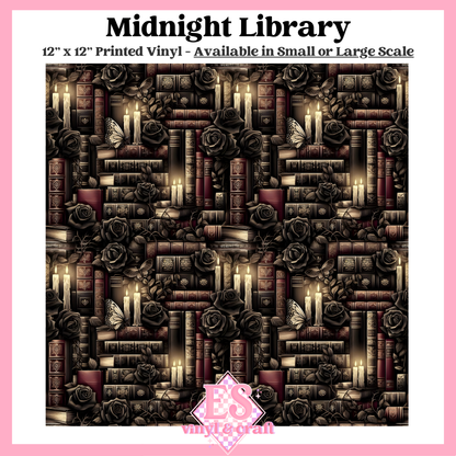 Midnight Library - Small or Large Scale Options - 12" x 12" Sheet image 0