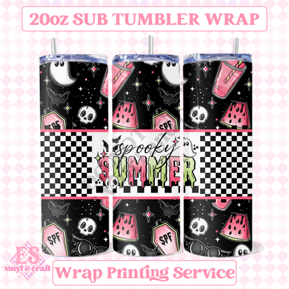 Spooky Summer - Full 20oz Tumbler Sublimation Print image 0