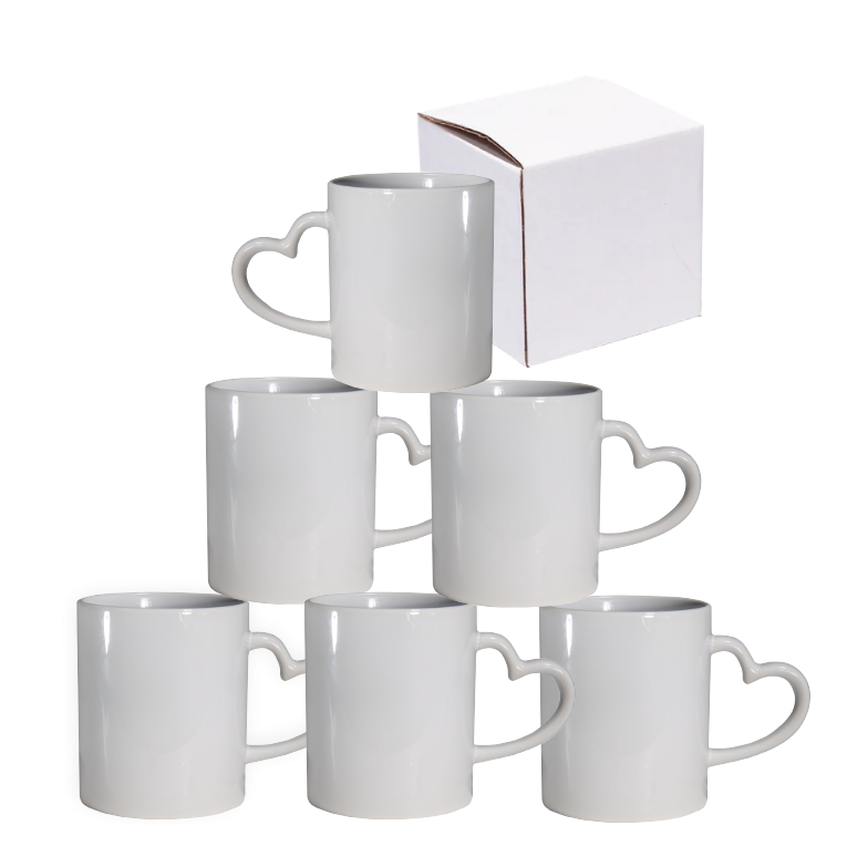 Heart Shaped Handle Sublimation Mug 11oz (330ml) image 2