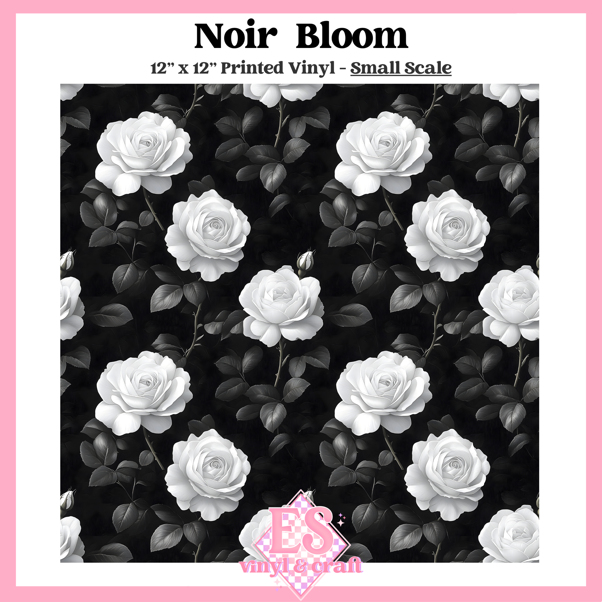 Noir Bloom - Small or Large Scale Options - 12" x 12" Sheet image 1