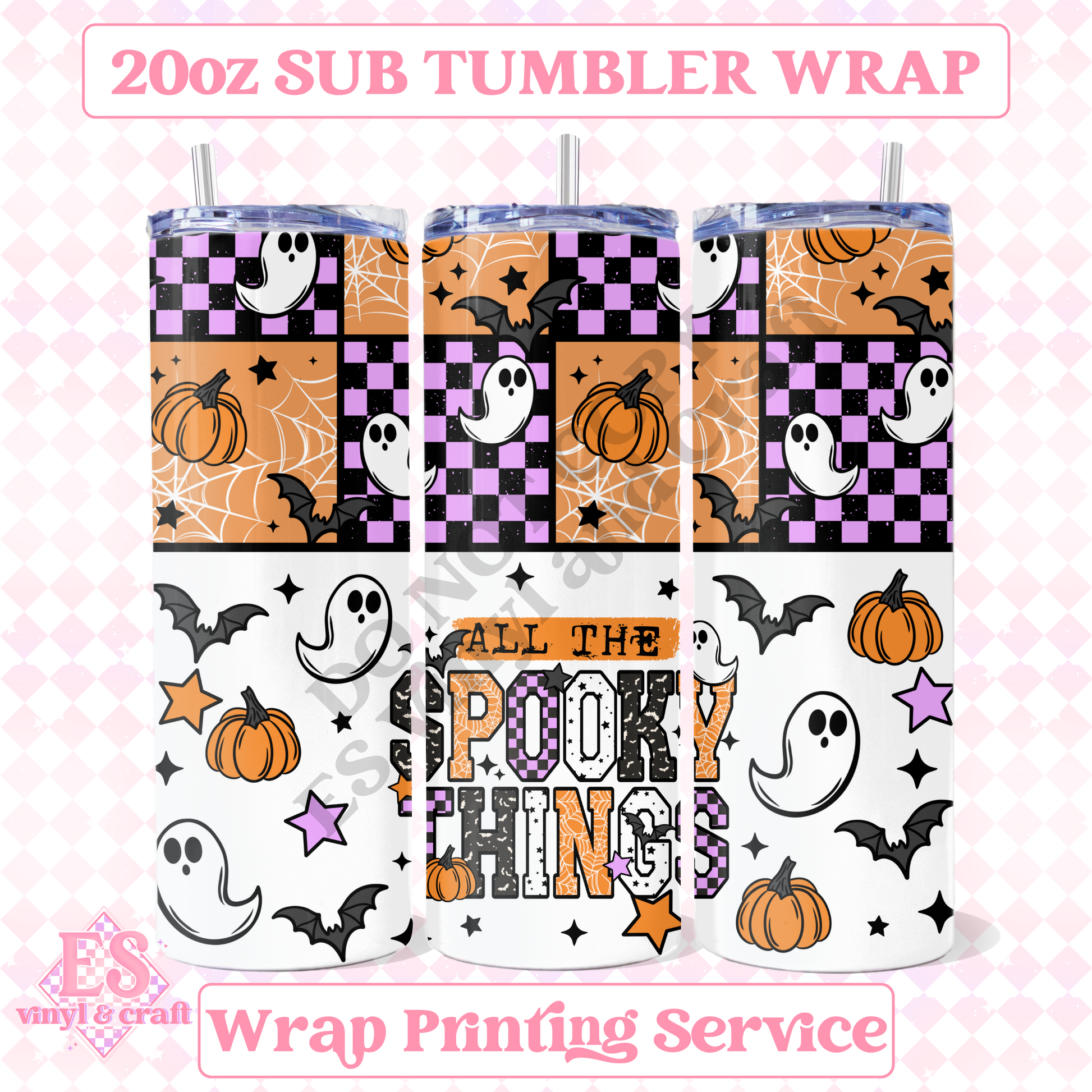 Spooky Things - Full 20oz Tumbler Sublimation Print image 0