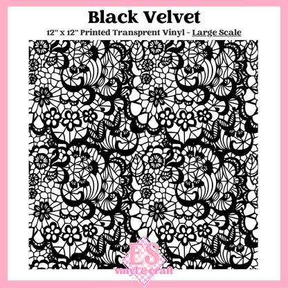 Black Velvet Transparent - Small or Large Scale Options - 12" x 12" Sheet image 2